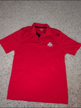 Varsity Men's Red Ohio State Polo Shirt Size S
